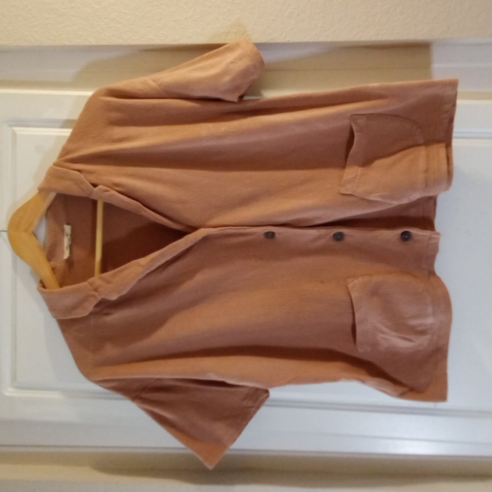 Madewell Rust Brown Buttoned Blouse Size S